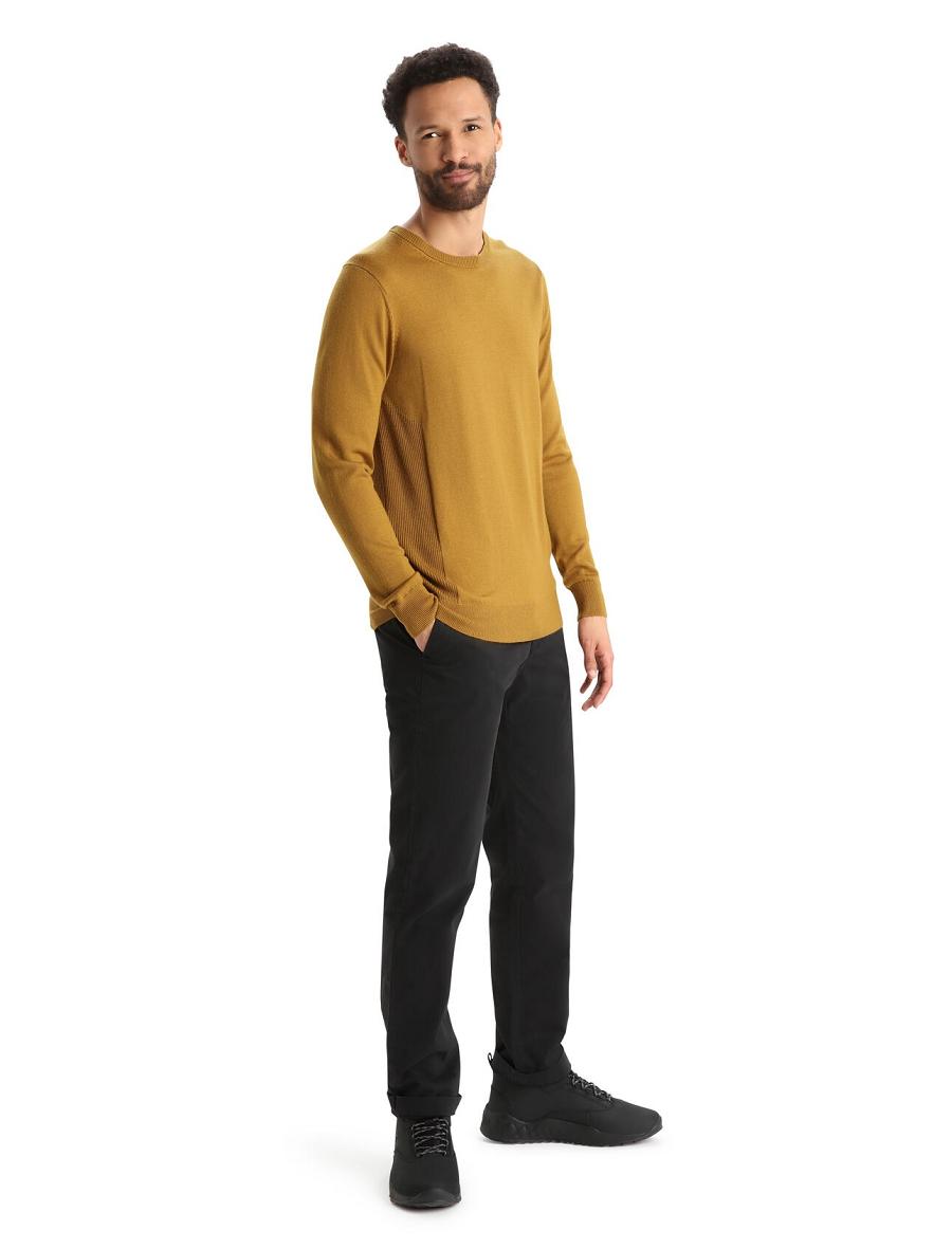 Clove Men's Icebreaker Merino Shearer Crewe Sweaters | USA 1215VRWD